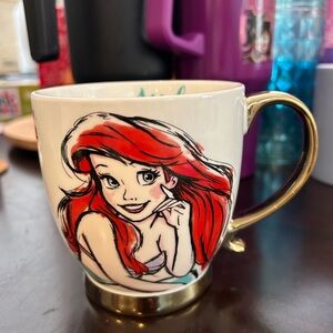 Disney Little Mermaid Mug with Red and Gold Accents